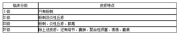 痤疮的严重程度分类